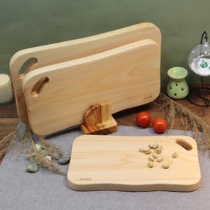 편백나무도마 통원목 나무도마 핸들스퀘어