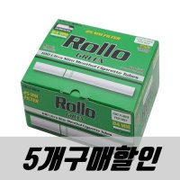 5개구매할인 ROLLO 롤로 울트라슬림 맨솔 박하 수제담배 튜브필터 200개입