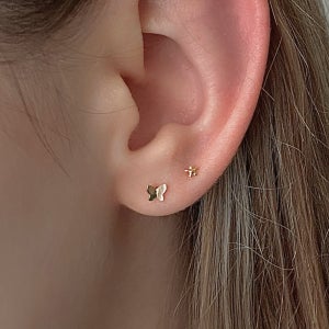 르앙 14k 베이비 나비 피어싱