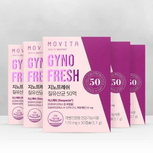 모비타 50억 지노프레쉬 질유산균 리스펙타 임산부 장건강 여성 영양제 30캡슐, 5개