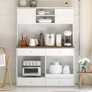 알렉스 1200 렌지대 상부장 세트 ALEX 화이트