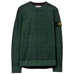 [스톤아일랜드] 19FW 7115572A8 V0057 와펜 울 풀오버 니트 블루그린 남성 니트 / TR