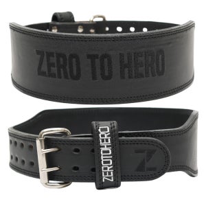 제로투히어로 헬스 벨트 허리보호대 프리미엄 가죽 리프팅벨트 Black