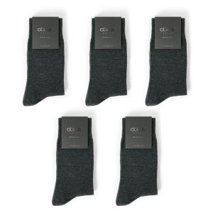 남성용 솔리드 스탠다드 차콜 5팩 SET