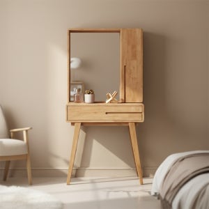 원목화장대 수납화장대 콘솔 화장대 입식 소형 상부장 스탠딩 좁은