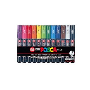 유니 포스카 마카펜 세트 1M 12색 / PC-1M 12C