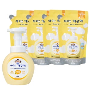 아이깨끗해 용기 1개+리필 4개 / 거품형 손세정제 핸드워시