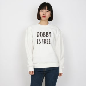 [글자티] DOBBY IS FREE(도비이즈프리)06 흰색 맨투맨 티셔츠
