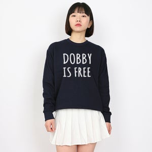[글자티] DOBBY IS FREE(도비이즈프리)06 검정색 맨투맨 티셔츠