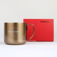 중국 스타벅스 샴페인 골드 스테인레스 머그잔 선물용 컵 STARBUCKS MD