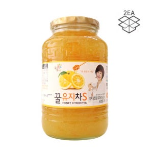 꽃샘 꿀유자차S 1kg x 2개