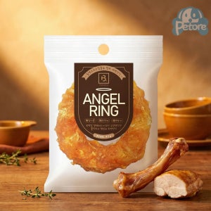강아지 오래먹는 엔젤 터키츄 칠면조 힘줄 개껌 간식 엔젤링 링, 40g, 1개