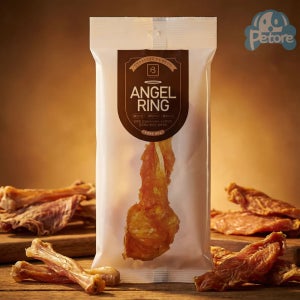 강아지 오래먹는 엔젤 터키츄 칠면조 힘줄 개껌 간식 엔젤링 본, 40g, 1개