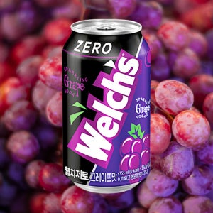 웰치스 제로 포도 355ml 24캔 음료수 캔음료 탄산음료 뚱캔 피시방