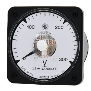 SY-200 AC 300V 아날로그 메타 배전반 교류 전압계 Volt Meter 삼영전기
