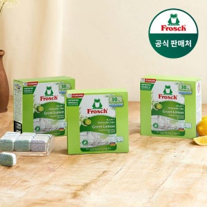프로쉬 친환경 식기세척기세제 그린레몬 18g 30개입, 3개