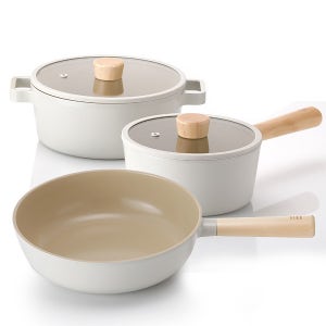 네오플램 피카 IH 인덕션 냄비 프라이팬 3종 세트(18편수+22양수+26궁중팬)