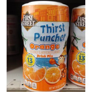 First Street Thirst Puncher Orange Drink Mix 퍼스트 스트리트 써스트 펀처 오렌지 드링크 믹스 32oz(907g) 2팩
