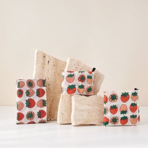 휴대용접이식 포켓패턴장바구니 에코백 마트시장 친환경쇼핑백 인쇄개업판촉제작답례품 대형중형딸기