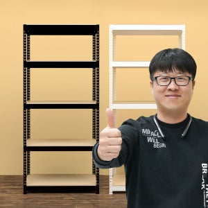 피피랙 철제선반 베란다선반 조립식 앵글 창고 세탁기 400X300X900 5단