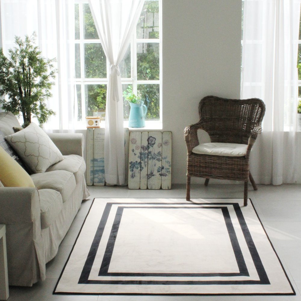 스퀘어 러그 카페트 대형 150X200 국내산 거실 침실 아이방 워셔블 방수 특대형