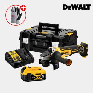 디월트 20V MAX 5A 충전그라인더 DCG405P1 5A 배터리 1개 세트 장갑포함