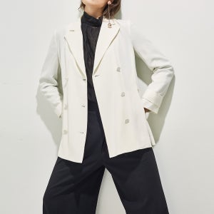 주문제작 NOIXTE ARNO DOUBLE-BREASTED JACKET 더블자켓 크림 cream