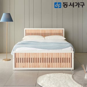 동서가구 탈린 원목 슬라이딩침대 저상형 편백나무 침대 프레임 Q+Q DF641331