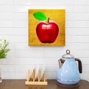 부자되는그림 사과 거실인테리어 캔버스액자 황금레드애플 30x30