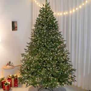 (N배송)카페 대형 크리스마스트리 고급 나무 장식 소품 PE 혼합 알프스트리150cm
