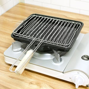 사각 로타리 석쇠 신형 범랑판 SET 직화구이팬 가정용 법랑팬 숯불갈비 생선구이 캠핑