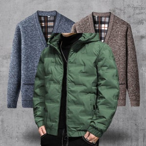 데일리픽 방한 겨울 남자패딩점퍼 후드중년점퍼 가디건 작업잠바