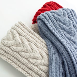 네오 꽈배기무늬 푼토실 목도리패키지 DIY 털실 재료