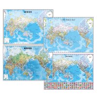 세계지도 행정 만국기 영문 지세 4종택1 우리나라 전국 한국 여행 관광 안내 지도