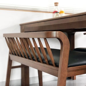 로포텐 핀핀 원목 쿠션 등받이 식탁 벤치의자 1050