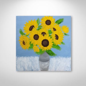 [Gallery Edition] 행운을 부르는 풍수 해바라기 그림 (70cmx70cm)