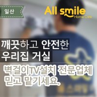 일산벽걸이tv설치 셋탑박스숨기기 올스마일 홈케어