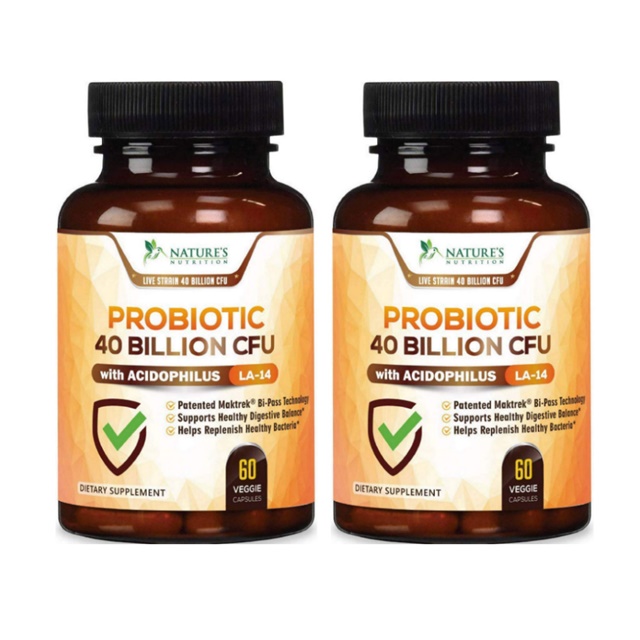 Nature’s Nutrition <b>네이처 뉴트리션</b> 프로바이오틱 400억 유산균 베지캡슐 60정 2팩