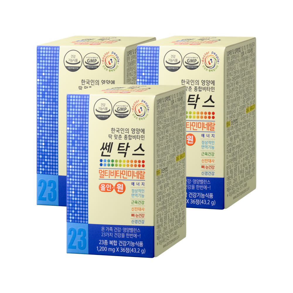 <b>닥터피플</b> 쎈탁스 올인원 멀티<b>비타민</b> 36정, 3박스
