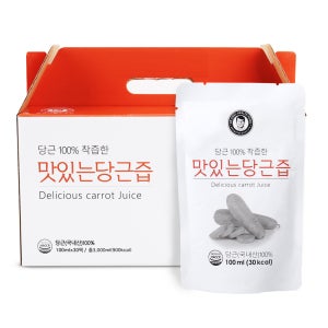 김재식헬스푸드 저온착즙 100% 맛있는 당근즙 100ml 30팩 1박스