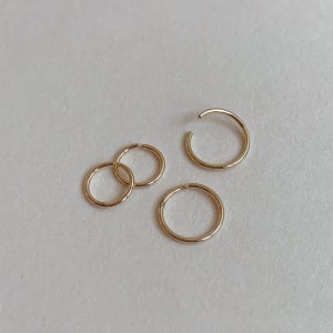 10k 링 피어싱 6mm 8mm 심리스 링 트라거스 룩 피어싱