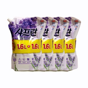 섬유유연제 샤프란 리필 / 아로마, 1.6L, 4개