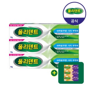 폴리덴트 의치 부착재(접착제) x3개 무향/민트향