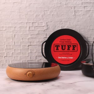 노빌타 도토리 우드 원형 IH 인덕션 캠핑 무쇠팬