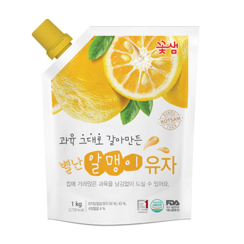 꽃샘 별난 알맹이 유자 1kg