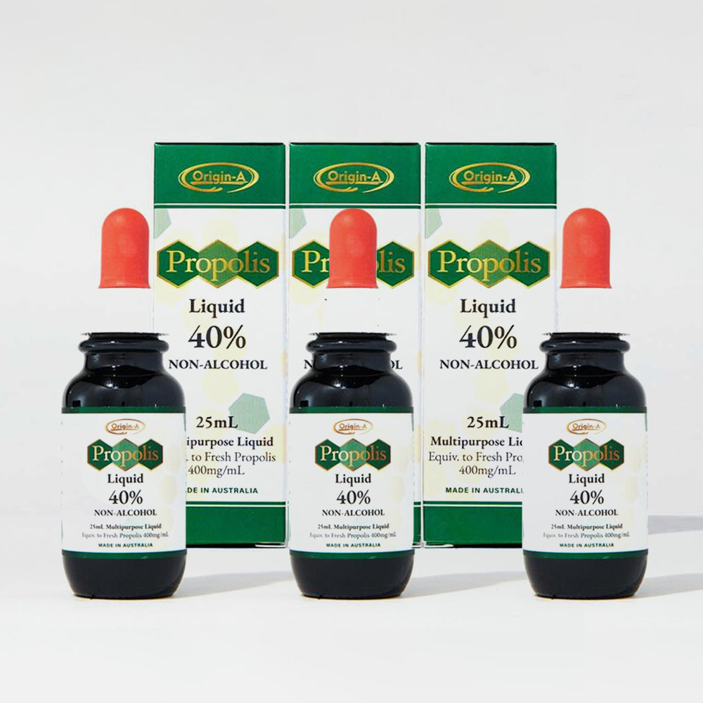호주 Origin-A <b>프로폴리스</b> 리퀴드 액상 40프로 25ml 3병 무알콜 원액