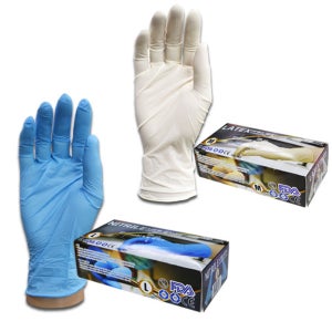 소유 FDA 승인 라텍스 니트릴 고무 장갑 위생 파우더프리 100매