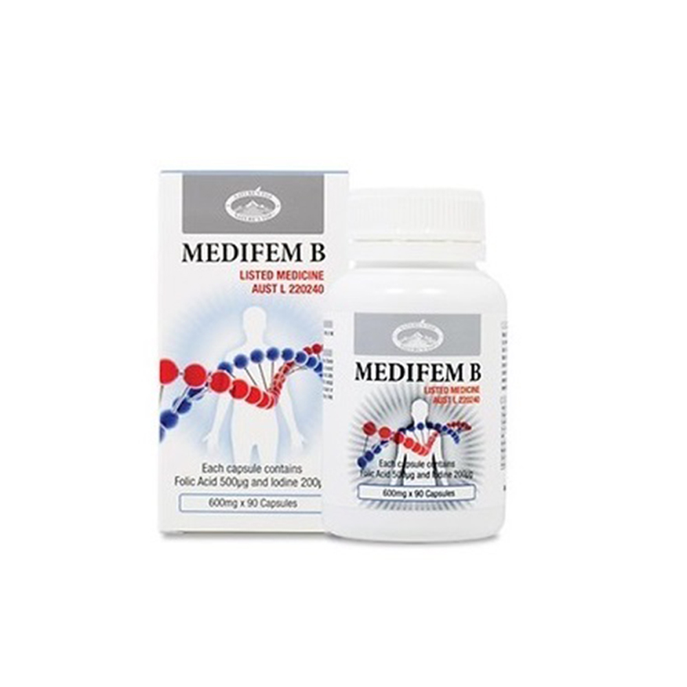 호주 네이쳐스탑 <b>엽산</b> Medifem B 600mg 90정