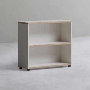 데스커 800폭 목제책장 오픈형 800x290x720mm, 2단, 화이트