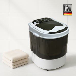 비스카 2 in1 미니세탁기 소형세탁기 아기옷세탁 속옷 소량빨래 탈수 MR-H100WM